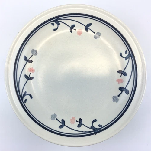 Pfaltzgraff Windsong-Dinner Plate 10-1/4-Blue Pink Flowers-Made USA-Vintage 1985
