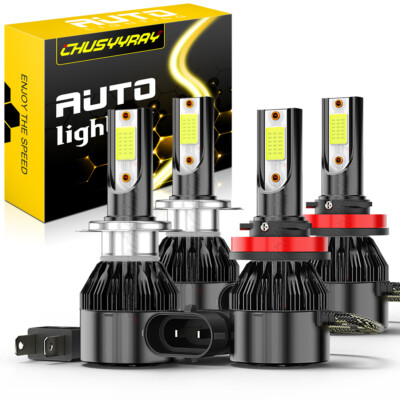 For Subaru B9 Tribeca 2006-2007 6000K 4X H7 H11 LED Headlight High Low Beam Bulb