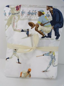 Pottery Barn Kids Vintage Baseball Sheet Set Full 4960 Ebay