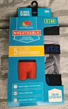 Fruit of the Loom Boys Sm 6-8 Breathable Cotton Mesh Boxer Brief 5 Pack