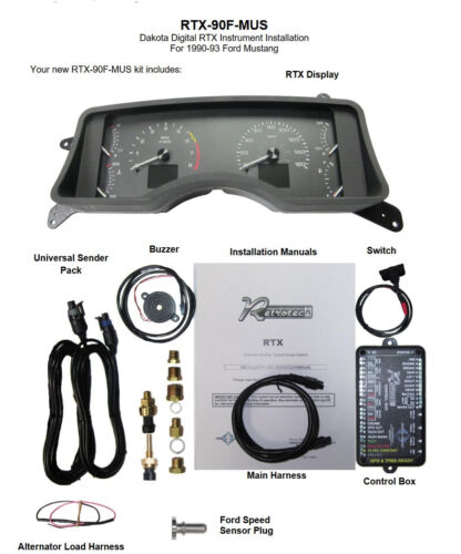 Dakota Digital 90-93 Ford Mustang Customizable Analog Gauge System RTX-90F-MUS-X - Picture 18 of 22