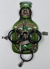 Beer Bottle Finder Charms Set of 6 Party Themed Metal Charms Black Rubber Rings