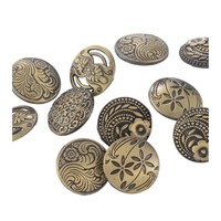 Housweety 30pcs Round Sewing Buttons Bronze Tone Flower Decorative Pattern Mi... on sale Housweety 30pcs Round Sewing Buttons Bronze Tone Flower Decorative Pattern Mi... on sale