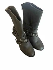 Not Rated Women’s Boots Grey Bling/Studded Size 8