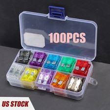 100PCS Car Automotive Medium Standard Fuses Auto Blade Fuse Assortment Kit APM