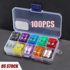 100PCS Car Automotive Medium Standard Fuses Auto Blade Fuse Assortment Kit APM