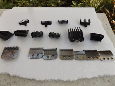 VINTAGE Lot of Hair Clipper Blade AND 11 Hair Clipper Guides