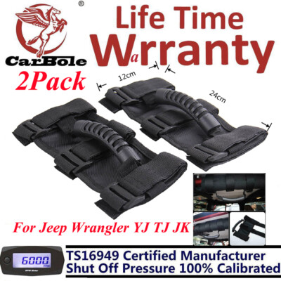 New For Jeep Wrangler YJ TJ JK Black Unlimited Roll Bar Grab Handles Accessories