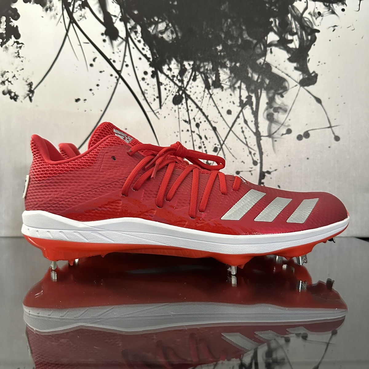 Adidas Afterburner Metal Baseball Cleats Red Mens Size 14 DB3435