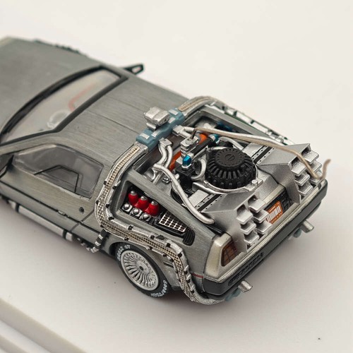MJ Back To The Future Time Machine Diecast Toys Car Models Christmas Gifts 1:64 - Picture 16 of 19