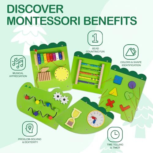 Monläurd Montessori Busy Board,Sensory Board,Educational Crocodile - Picture 6 of 7