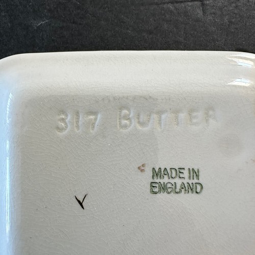 Two Vintage Unbranded 1953 Coronation 317 Butter Dishes Made in England - Picture 6 of 9