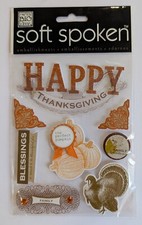 Happy Thanksgiving Fall Autumn Scrapbooking Stickers By Soft Spoken