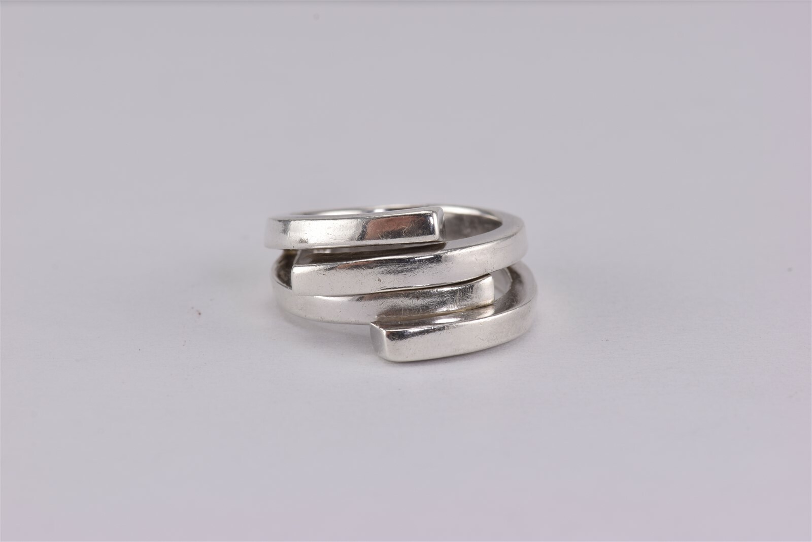 Sterling Silver Intersecting Squared Double Bypas… - image 7