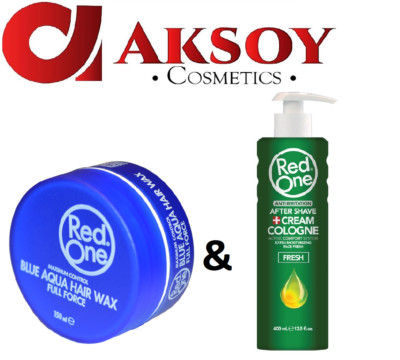 (2,36  / 100ml) 1x RedOne Haarwax Blau 150ml und Aftershave Cream Cologne Fresh 
