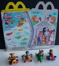 Disney TaleSpin Die Cast Planes Complete with McDonalds Happy Meal Box 1990s