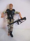 GI Joe-Painted Camo Shirt -Red Hair-Blue Eyes-Scar-12"-Hasbro-Missing Boot