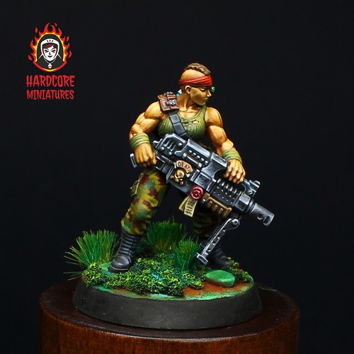 Hardcore Miniaturen weiblich Catachan Dschungel Kämpfer Squad Force Command Sergeant - Bild 163 von 164