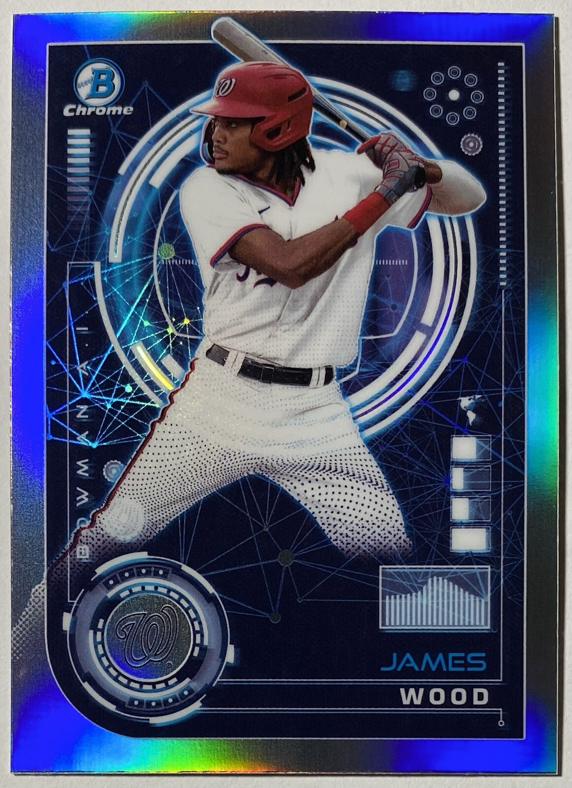 2024 Bowman Baseball Chrome James Wood AI Insert #BAI-17 Washington Nationals.