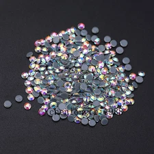 Crystal AB Iron On Hotfix Rhinestones Hot Fix Flatback White Clear Strass Stones