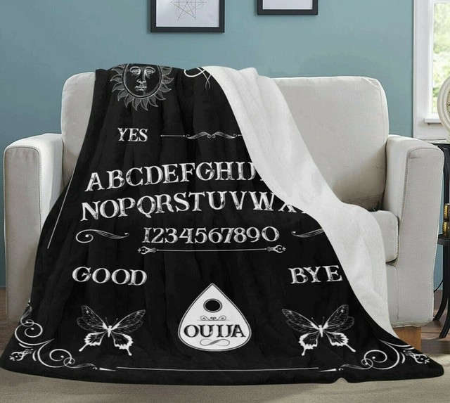 Ouija Board Blanket Gothic home decor Ouija Fleece Blanket Spirit Board