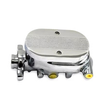 Chrome Aluminum Finned Top Master Cylinder 1 18 Bore 916 12 Universal Gm
