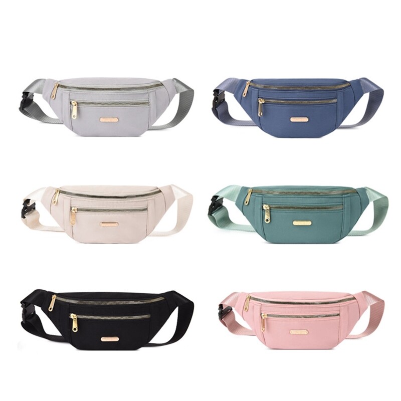 Women's Waist Shoulder Crossbody Nylon Fanny Pack Belt Bag  