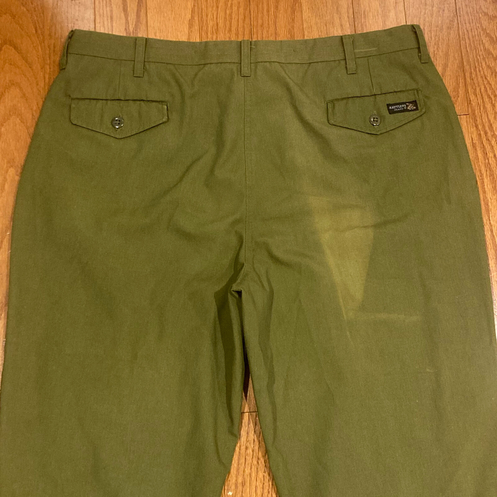 Vintage Rattlers Brand Olive Snake Bite Brush Pants Size 40x30 Made