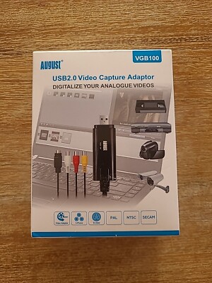 August USB2.0 Video Capture Adaptor VGB100