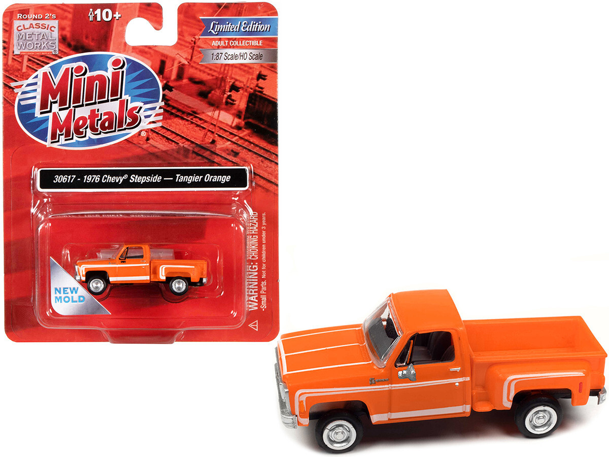 CMW 1976 Chevrolet Stepside Pickup Truck Tangier Orange 1/87 HO