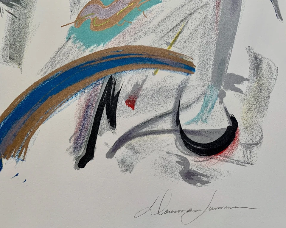 DONNA SUMMER WINTER MELODY Hand Signed Limited Edition Lithograph DRIVEN MUSIC - Image 3 of 4