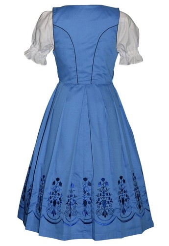 German Dirndl Dress Long Blue Oktoberfest XS S M L XL 2XL EMBROIDERED 3 Pc Set - Picture 23 of 75