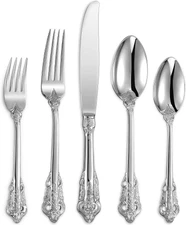 20Pcs Stainless Steel Flatware setsilver plated Service for 4,Silverware set