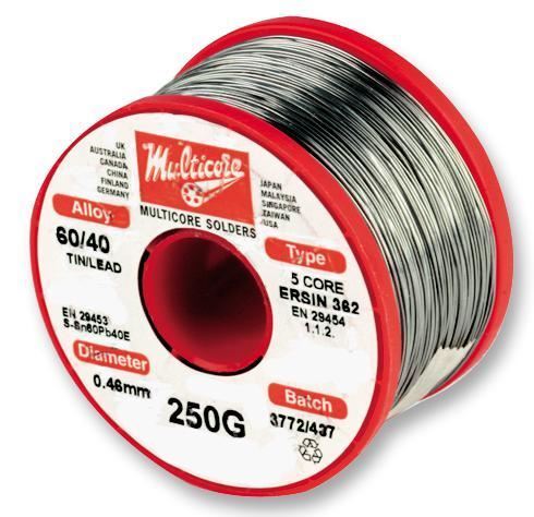 MULTICORE / LOCTITE - Fil à souder, 0.7mm, 250g, 180°C - Photo 1/1