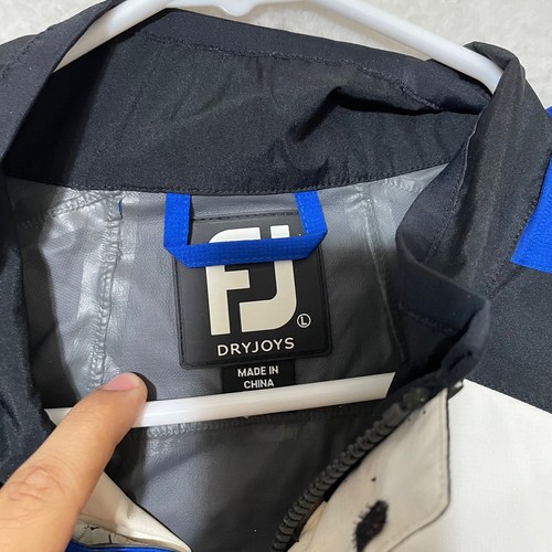 FootJoy FJ Dryjoys Mens L Windbreaker Pullover Short Sleeve Jacket Thornblade - Picture 6 of 8