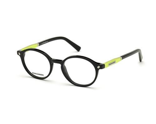 Dsquared2 Occhiali da Vista DQ5298 001 Nero Unisex Rotondi | eBay