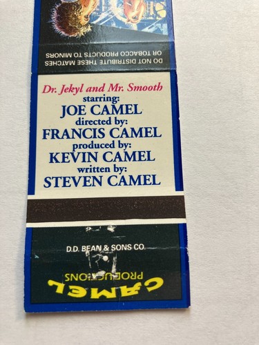 1992 Camel Promo Matchbook Cover - Camel Productions Dr. Jekyl & Mr. Smooth - Picture 3 of 4