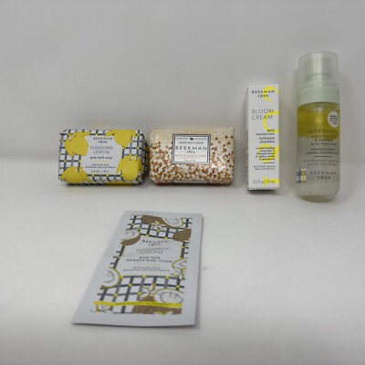 LOT of Beekman 1802! Milk Shake, Bloom Cream, Sunshine Lemon Soap, Coconut Cream