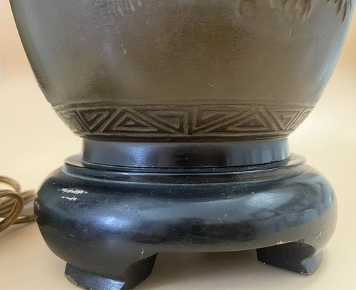 Vintage Marbro 1960s Japanese Meiji Style Bronze Chrysanthemum Lamp - Picture 5 of 24