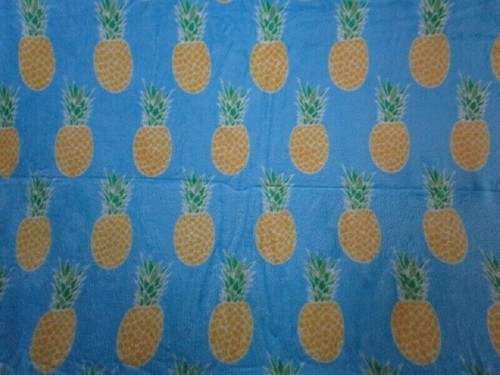 Nuevo Azul Reversible Piñas Felpa Vellón Tiro REGALO Manta Fruta Piña - Imagen 2 de 8