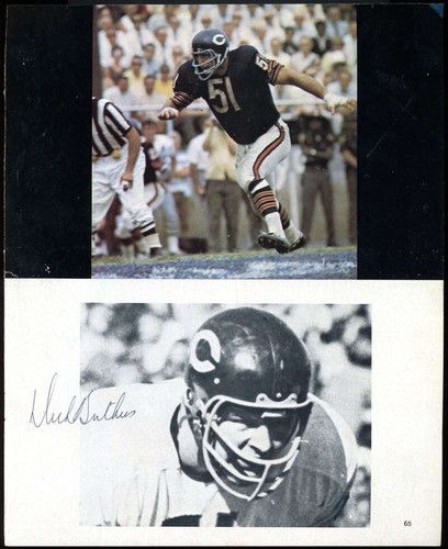 Lance Alworth Dick Butkus JSA Coa Vintage 8x10 Signed Photo Page - Picture 2 of 2
