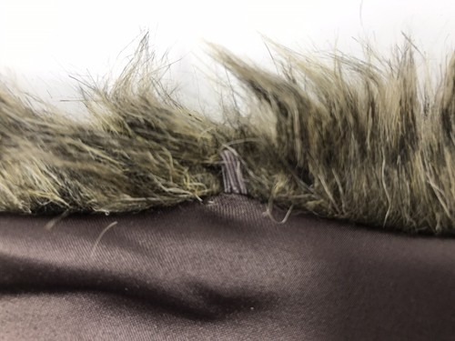 Lined Rabbit Fur Detachable Collar Genuine Winter Accessory Satin Back Multi Use - Picture 5 of 5