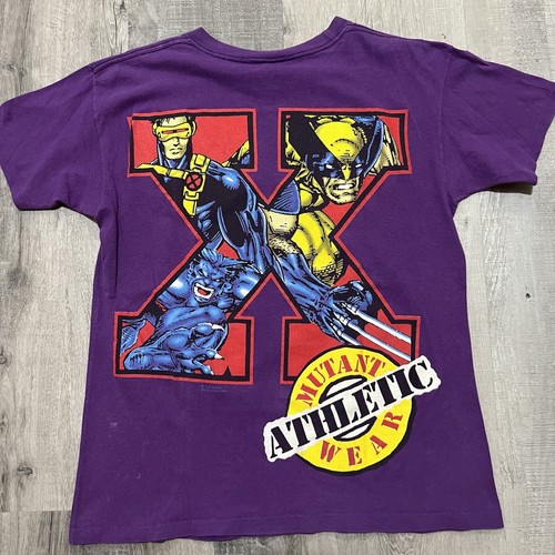 VTG Marvel Comics X-Men Survival 101 Purple Wolverine 1993 Mutant Wear T Shirt L