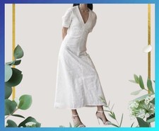 NWTZARA247 EMBROIDERED EYELET MEDI DRESS  ZW COLLECTION