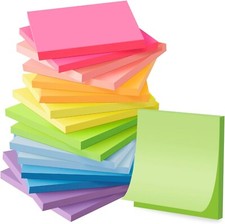 (16 Pack) Sticky Notes 3x3, Self-Stick Pads Bright Colors sticky note, Recyclabl