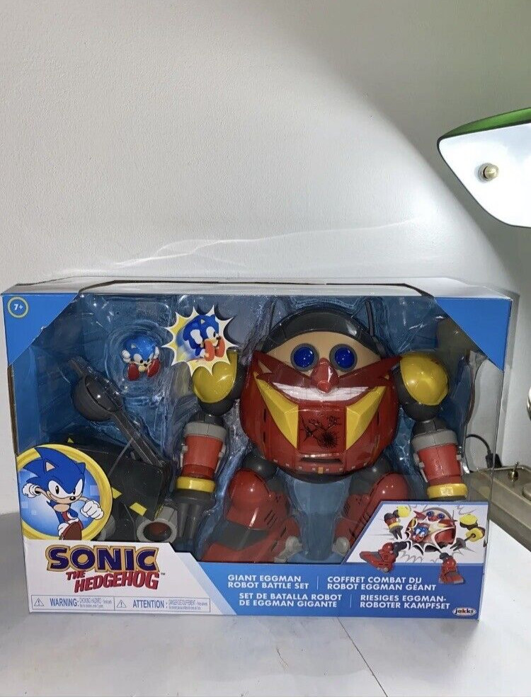 Sonic el erizo gigante hombre huevo robot batalla conjunto juguete nuevo