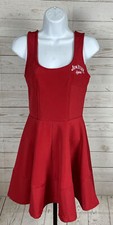 Jim Beam High Ball Cocktail Waitress Dress Womens Medium Red Bartender New ST211