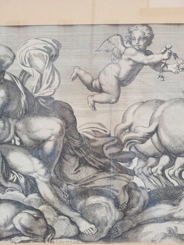 Aurore Et Cephale, Gravure Encadrée, Carracci, XVIIème Siècle ? - Picture 9 of 16