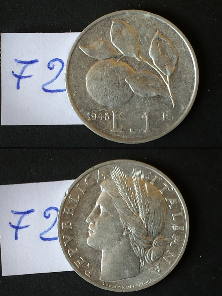 REPUBBLICA MONETA DA 1 LIRA 1948 | eBay