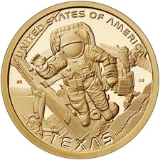 2025 S PROOF TEXAS American Innovation Astronaut Space $1 Coin -Presale